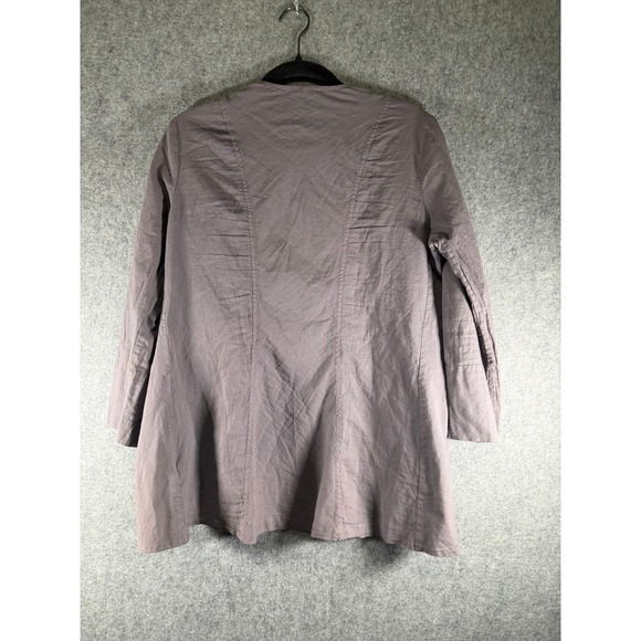 STANDARD JAMES PERSE Women Gray Knit Cardigan Open Front Size 3 Large Minimalist - Picture 7 of 8